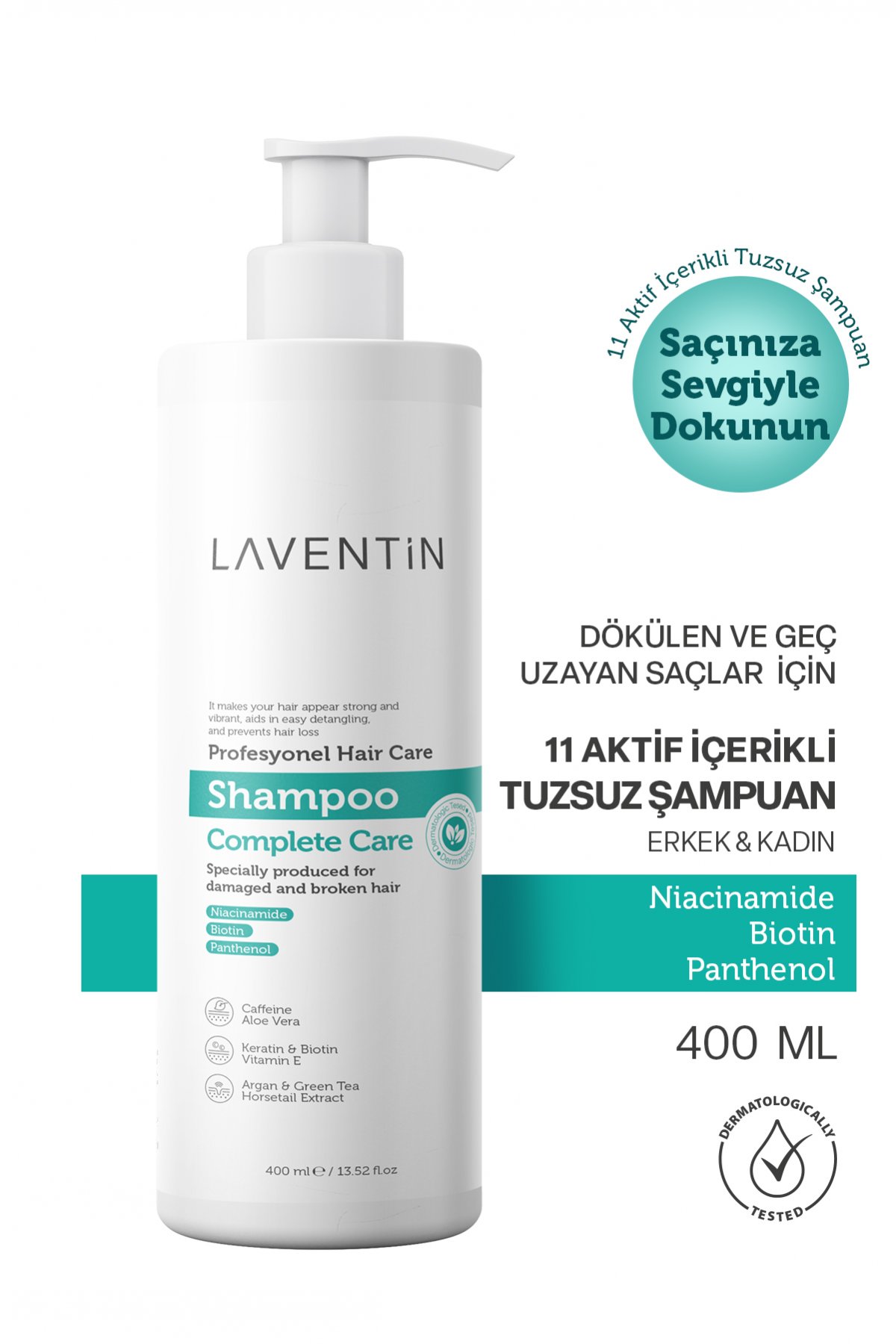 Dökülen Ve Geç Uzayan Saçlar Için 11 Aktif Içerikli Saç Dökülmesi Karşıtı Şampuan 400 ml