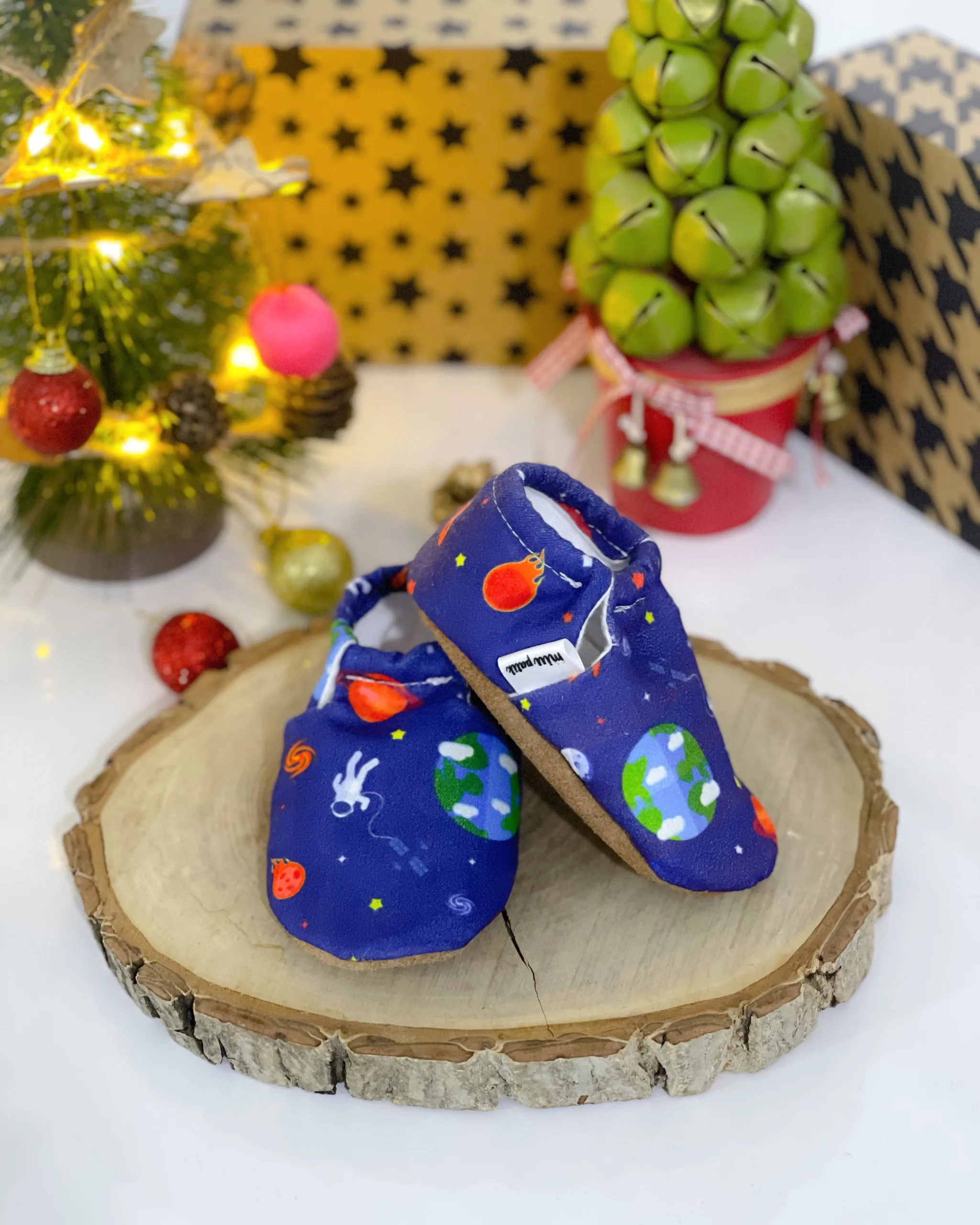 Unisex Bebek Beyaz Hakiki Deri Kaydırmaz Taban Patik (0-3 ay)