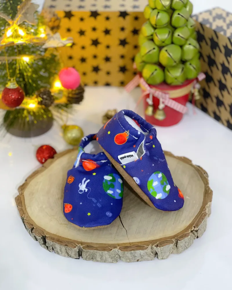 Unisex Bebek Beyaz Hakiki Deri Kaydırmaz Taban Patik (0-3 ay)
