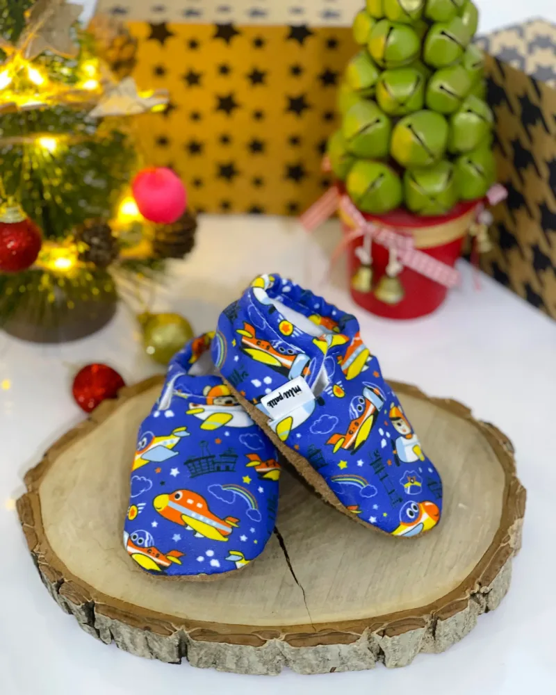 Unisex Bebek Beyaz Hakiki Deri Kaydırmaz Taban Patik (0-3 ay)